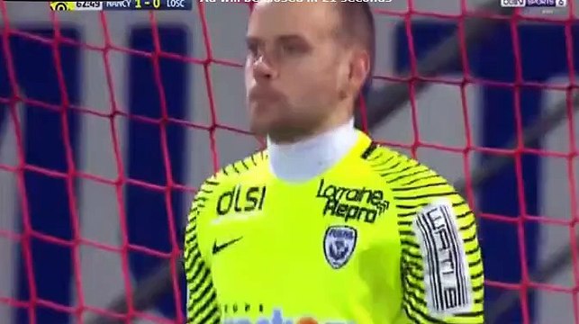 Nicolas De Preville (Penalty) Goal HD - Nancy t1-1 tLille 11.03.2017