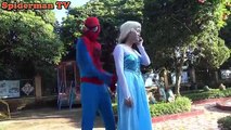 Spiderman Frozen Elsa vs King Kong YETI Spider-Man Elsa Superhero Fun in Real Life malefic