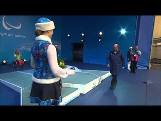 Women's super combined sitting Victory Ceremony | Alpine skiing | Sochi 2014 Paralympic