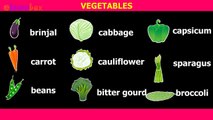 Vegetable Names for children Kids Toddlers Preschool | Fruit name learning for kids
