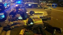 Milagroso rescate de un perro atrapado bajo un auto gracias a los bomberos y policía local de Sevilla