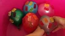 Mega Gummy bear Water Balloons Finger Family | Learn Colors Balloon Wet Nursery Rhymes for Kids