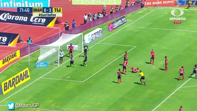 Goles de Nicolás Castillo - Pumas UNAM 3-3 Club Tijuana (Liga Bancomer MX)