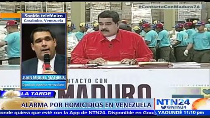 “De cada 100 delitos que se comenten en Venezuela, 98.5 quedan impunes": asegura diputado opositor Juan Matheus a NTN24
