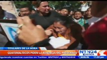 Guatemaltecos marchan para pedir la renuncia del presidente Jimmy Morales tras incendio en albergue que deja 38 niñas mu