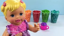 Learn Colors Baby Doll Bath Playing Time With Big Colors Jelly Beans Kids Videos for Toddl