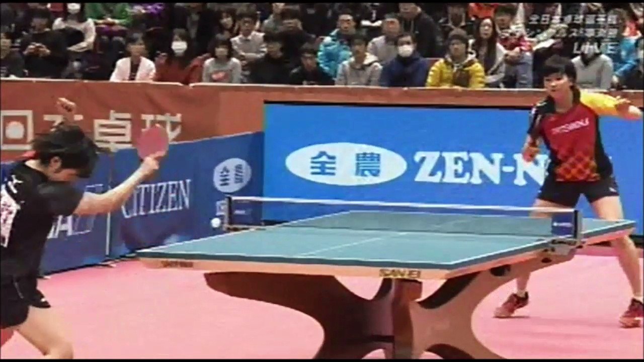 2017全日本卓球選手権女子シングルス準決勝。平野美宇VS橋本帆乃香　第２ゲーム