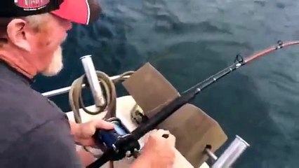 Ce pêcheur croyait avoir un énorme poisson au bout de sa ligne, mais ce qui surgit de l’eau terrifie le caméraman !