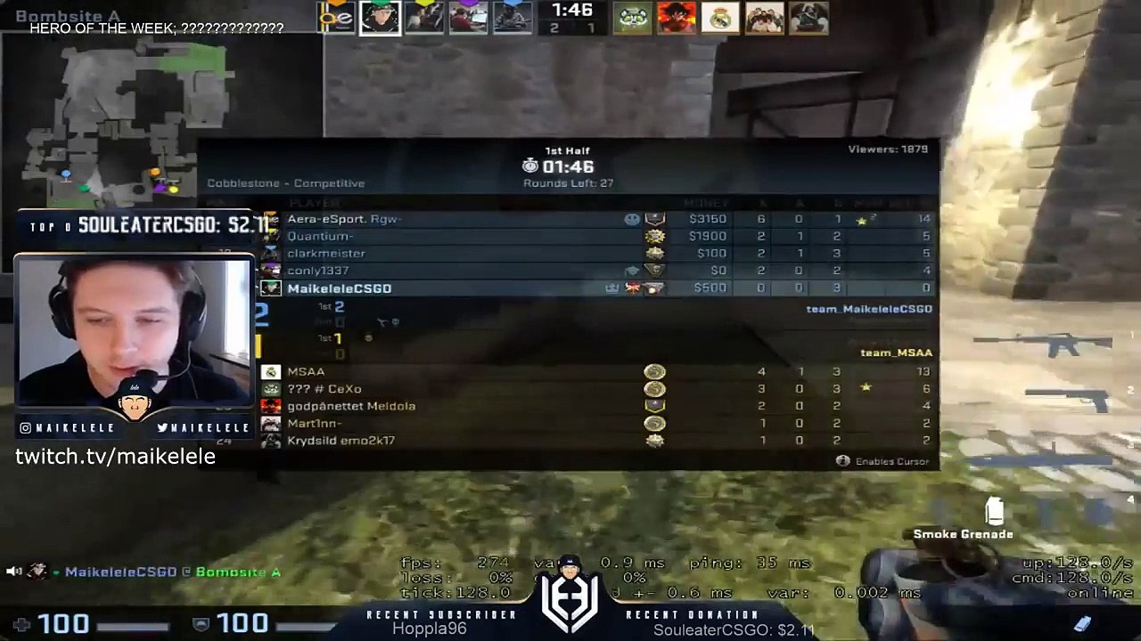 CS:GO - MAIKELELE 4SECOND ACE WTF