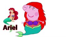 Peppa Pig se convierte en Disney La Sirenita Princesa Ariel de Peppa Pig Nuevos inglés Episodio