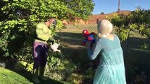 Ariel Mermaid vs Maleficent Kisses Captain America Prank Fun Superhero Kids In Real Life I