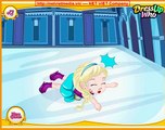 Дисней Принцесса замороженные Детка Эльза катание на коньках травмы весело время Игры эпизоды для Дети