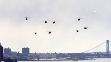 ABD Askeri Helikopterleri Hudson Nehri Üzerinde Eğitim Uçuşu Yaptı - New