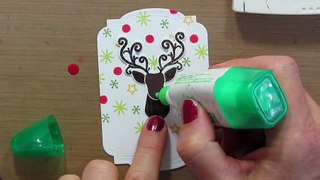 Stencil Embossing with White Embossing Powder 2017