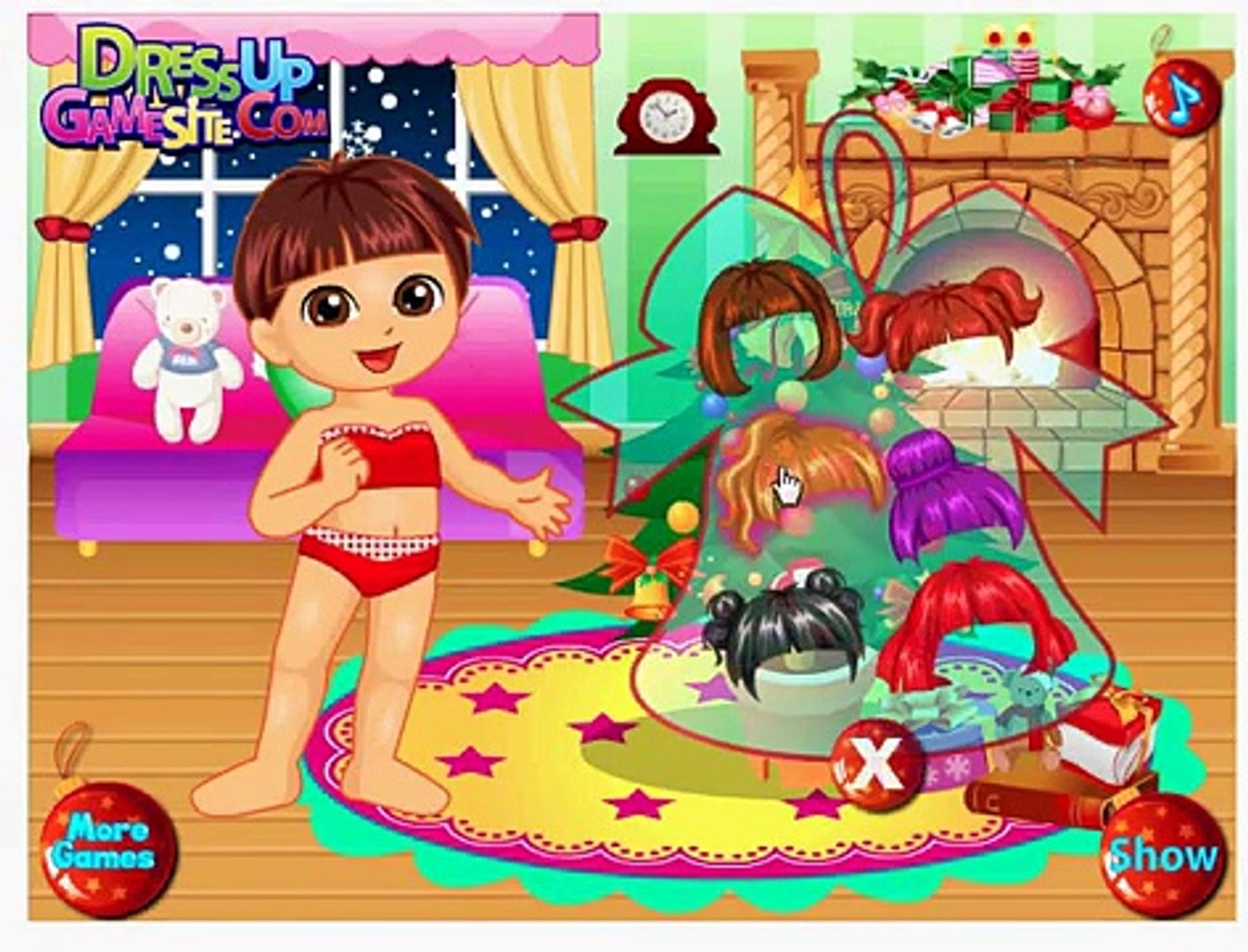 ⁣Dora Christmas Travel Dora the Explorer Dress Up Baby Games
