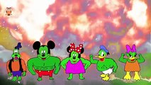 Mickey Mouse Hulk vs Peppa Pig Minions Family Finger Nursery Rhymes Lyrics