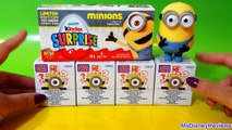 Opening Minions Kinder Surprise Eggs Blind Box and Mega Bloks Toys Ms Disney Reviews