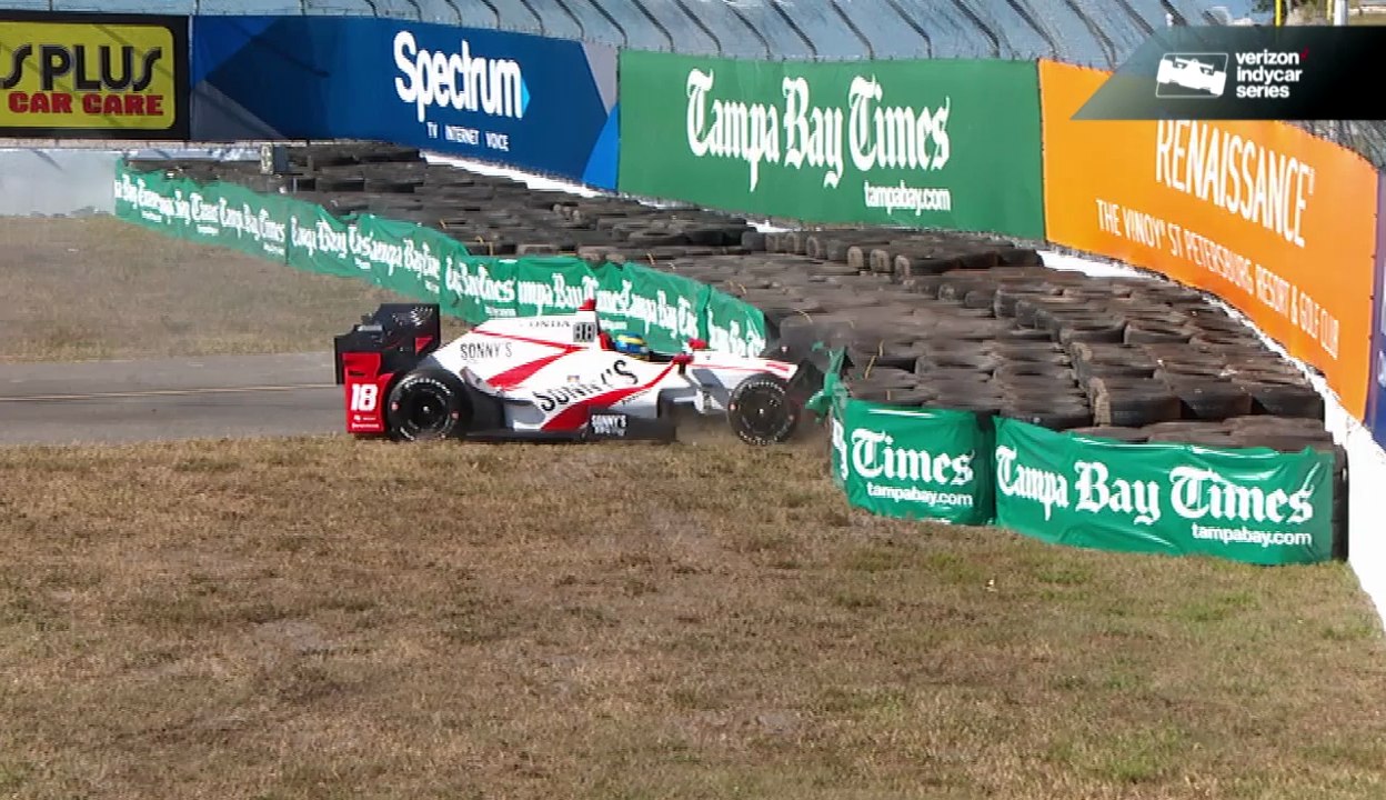 L'accident de Sébastien Bourdais en qualifs à St. Pete