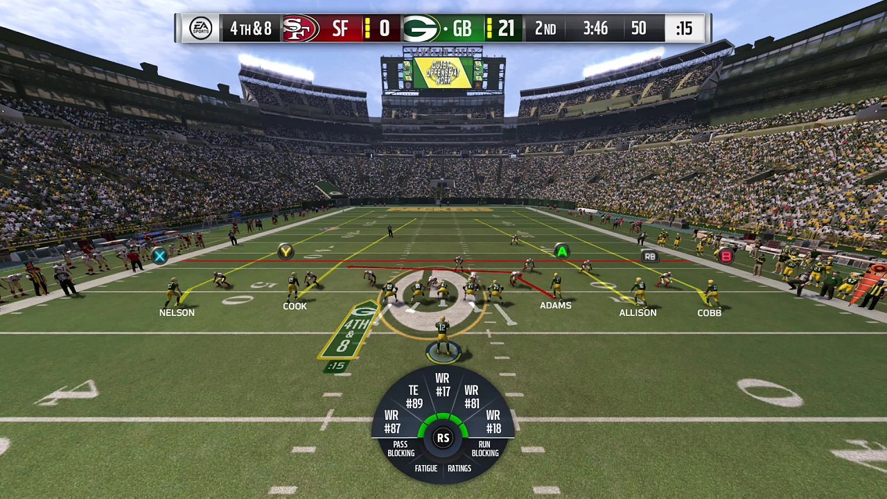 TD Cobb vs San Francisco Madden NFL 17