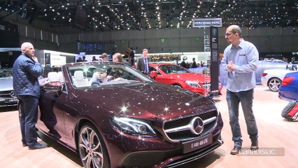 Tải video: Mercedes Classe E Cabriolet : sexy - En direct du salon de Genève 2017