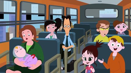 The Wheels On The Bus Go Round and Round • Nursery Rhymes Song with Lyrics • Animated Kids