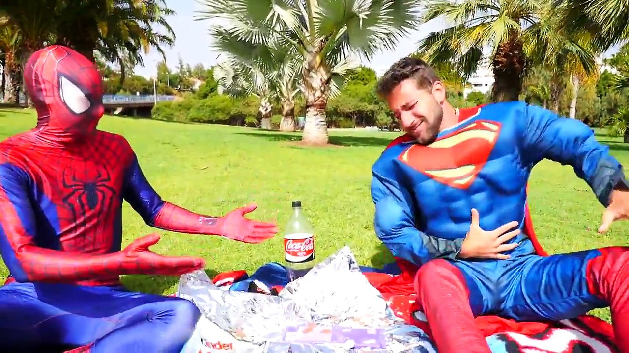 Spiderman & Superman vs joker - Superman Poo surprise eggs - Fun Superhero in Real Life