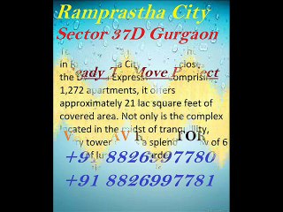 Ramprastha The Edge Tower 1990 sqft Resale Sector 37 D Gurgaon +91 8826997780