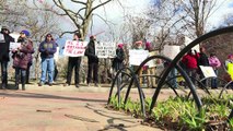 Protesters rally in front of White House against new travel ban