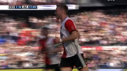 1-0 Nicolai Jørgensen Goal HD - Feyenoord 1-0 AZ Alkmaar - 12.03.2017 HD
