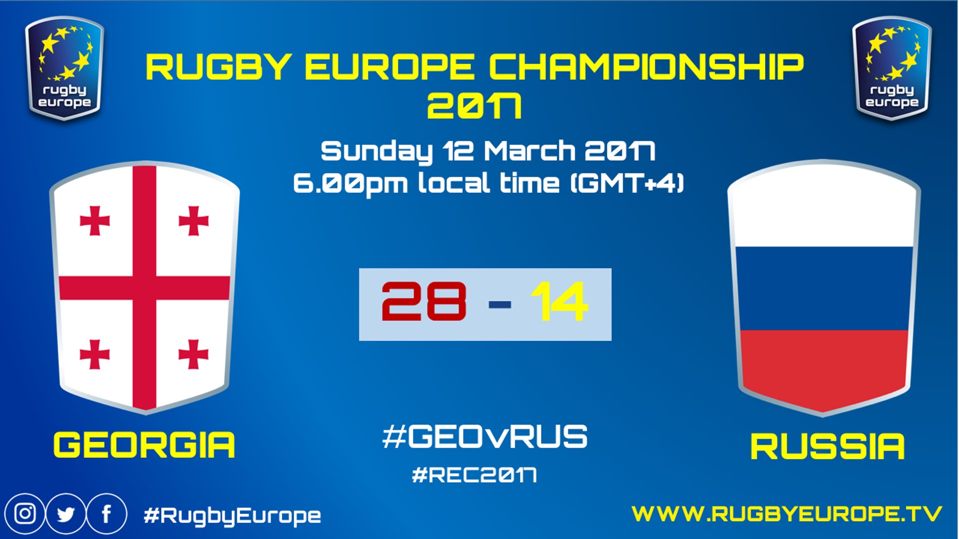 Replay Georgia Russia Rugby Europe Championship 2017 Video Dailymotion