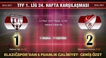 Bandırmaspor 1-2 Elazığspor Geniş maç özeti