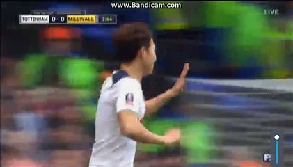 Heung-Min Son great volley shot Chance | Heung Min Sonvs Milwall