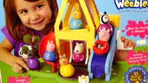 Peppa Pig Wind & Wobble Playhouse Muddy Puddles Weebles Toy Playset