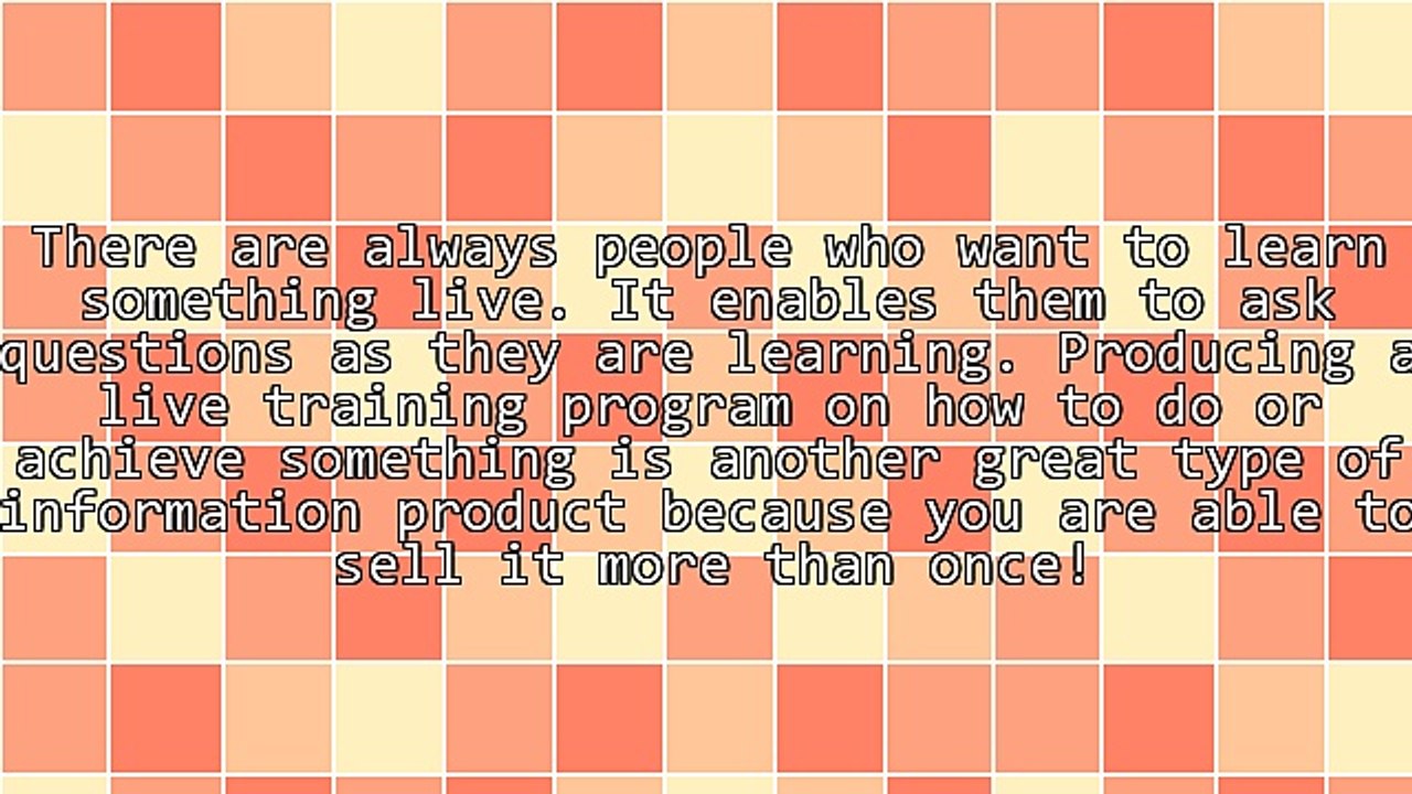 Information Product Ideas