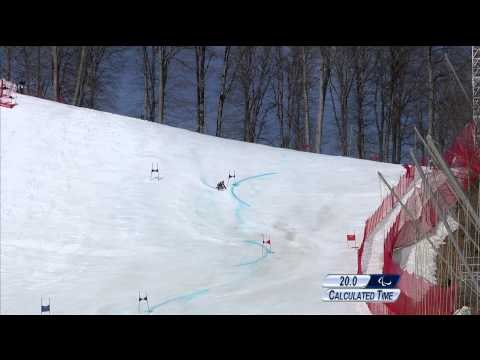 Women's giant slalom sitting(1st run) | Alpine skiing | Sochi 2014 Paralympic Winter Games