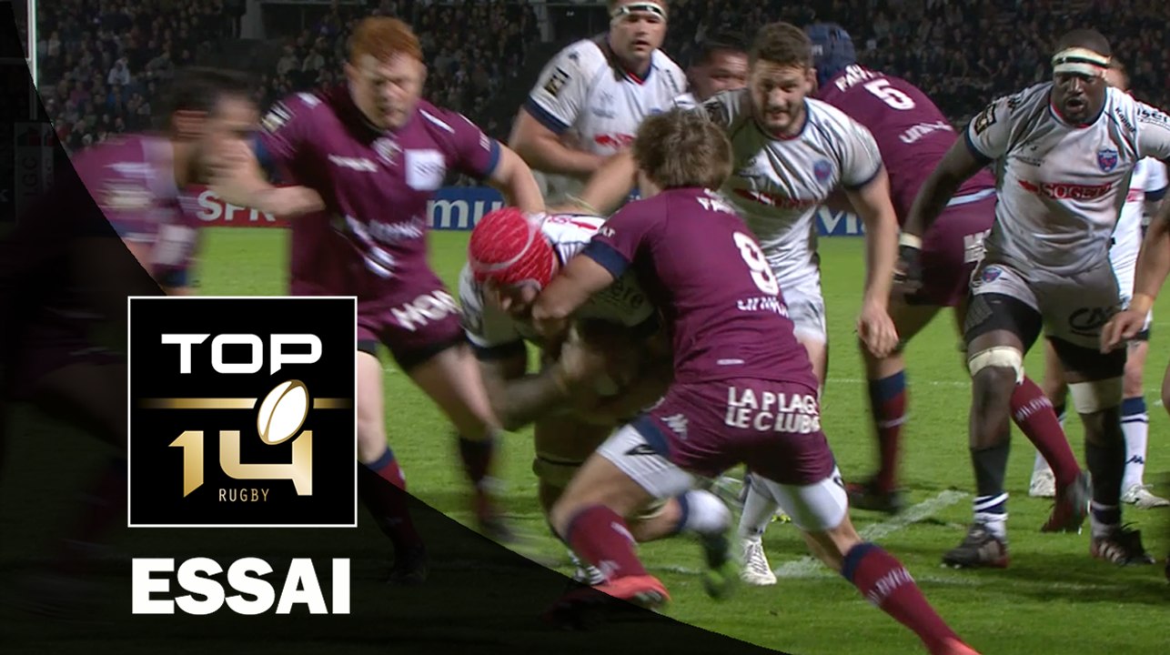 TOP 14 ‐ Essai Ali MULDOWNEY (FCG) – Bordeaux-Bègles-Grenoble – J20 – Saison 2016/2017
