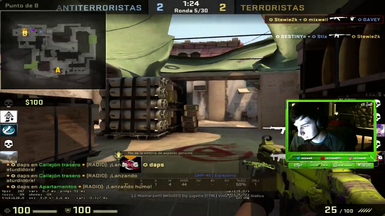 CSGO: Daps misses his grenade...