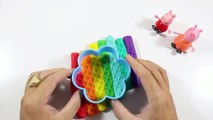 peppa pig new toys 2016! - make colorful cake rainbow playdoh frozen kids