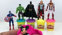 Learn Colors Play Doh Superheroes Paw Patrol Mickey Mouse Spiderman Donald duck Pj masks n