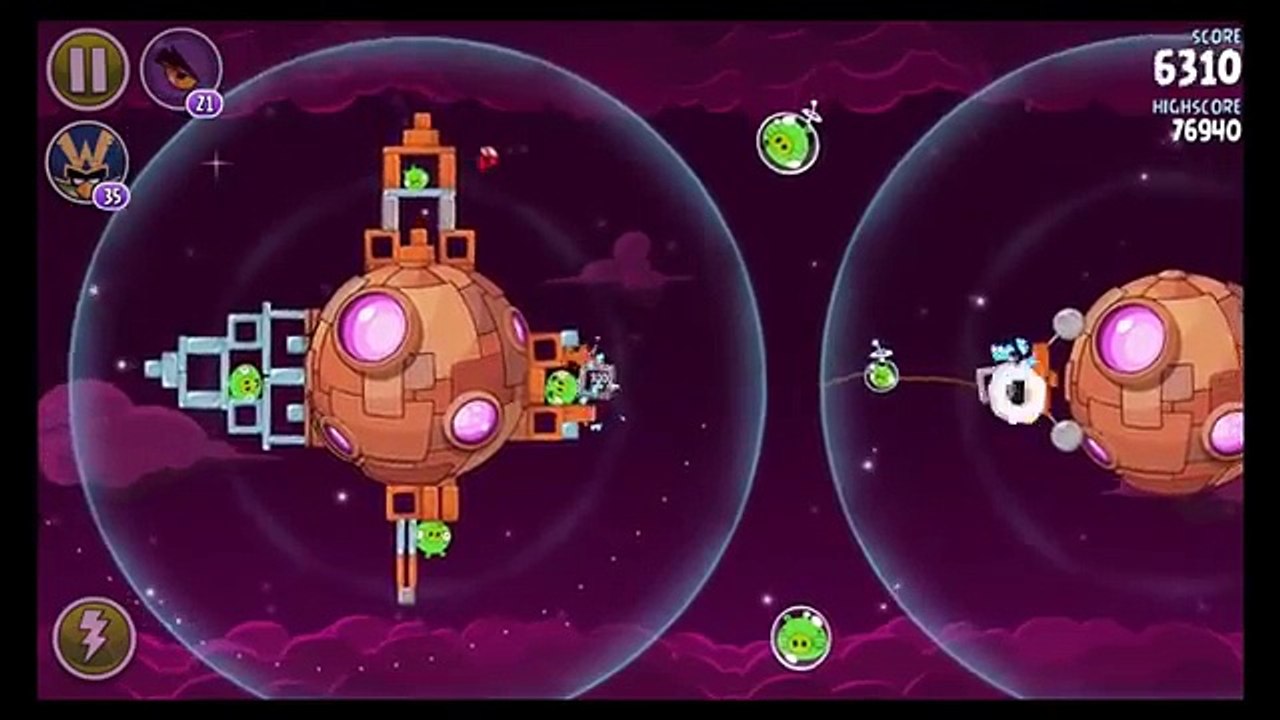 Angry Birds Space Brass Hogs Level 9 27 3 stars Walkthrough