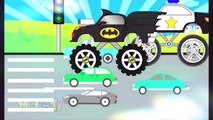 Полиция грузовая машина против Бэтмен монстр грузовик