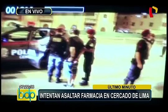 PNP captura a delincuentes que asaltaron farmacia en Cercado de Lima