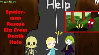 Spiderman & Elsa Cartoon episode 1 - Spiderman Rescue Ela From Death Hole