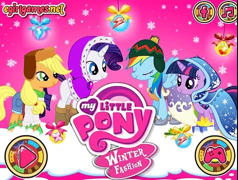 My Little Pony Friendship is Magic Winter Fashion Dress Up Game & MLP Quiz