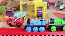 DisneyCarToys Thomas The Tank Engine Goes to Disney Cars Radiator Springs Lightning McQuee