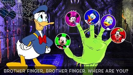 Mickey Mouse Scary Door of Spooky Monsters Finger Family Song!