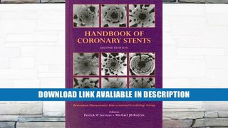 Free PDF Coronary Stents Handbook By Patrick W. Serruys MD  PhD  FACC  FESC