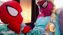 Замороженные Эльза Труба Her Hair! w/ Spiderman, рок-группа SpIDer Girl Prank! Superhero Fun :