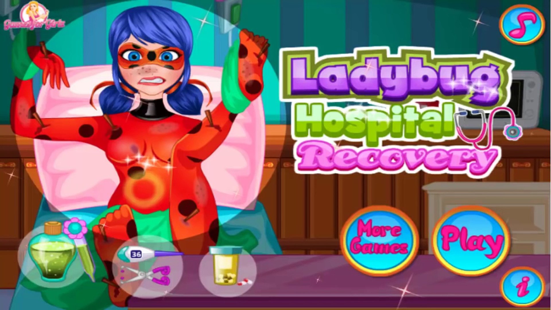 Miraculous Ladybug Hospital Recovery - Ladybug and Elsa Baby Girl Games for Kids