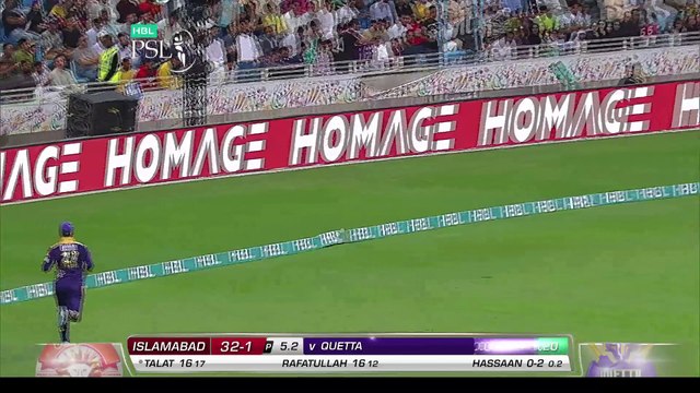PSL 2017 Match 17- Quetta Gladiators vs Islamabad United - Hussain Talat Batting